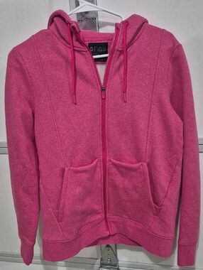 Figs Pink Zip-Up Hoodie Sweatshirt